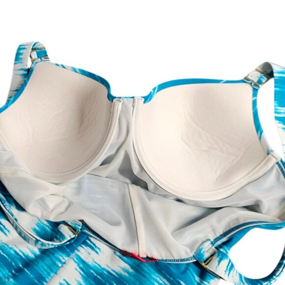 SPANX Womens One Piece Swimsuit, Ruched, Shaping, Underwire, Size 10 B/C - Picture 7 of 8